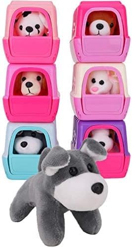 Toyland® 15cm Plush Puppy Dog In Carrier - Assorted Colours - 1 At Random