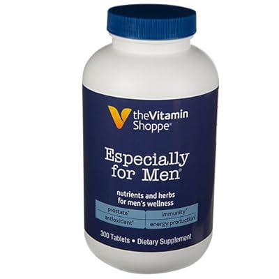 The Vitamin Shoppe Especially for Men Multivitamin, Nutrient's Herbs for Men's Wellness, Antioxidant That Supports Energy Production, Immunity Prostate Health (300 Tablets)