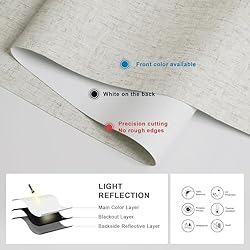 Boolegon Blackout Roller Shades for Windows,Linen