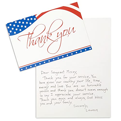 Pipilo Press 120 Pack Patriotic Thank You Cards with Envelopes Bulk