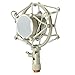 Koolertron Microphone Shock Mount,Mic Clip Holder,Universal 50MM Anti-Vibration Mic Holder for 48MM-54mm Diameter Studio Condenser Mic (Silver)