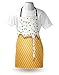 Ambesonne Food Apron, Cartoon Like Image of and Melting Ice Cream Cones Colored Sprinkles Print, Unisex Kitchen Bib with Adjustable Neck for Cooking Gardening, Adult Size, Yellow White