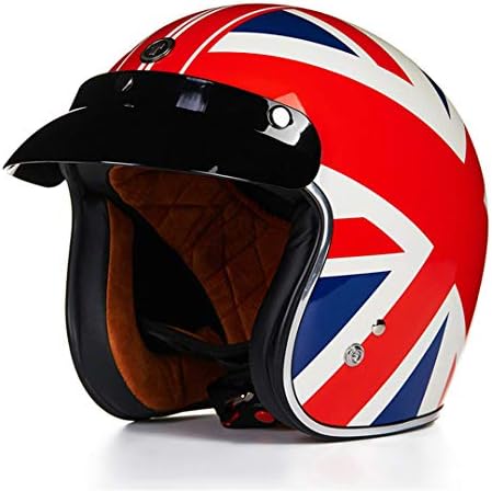 CEOPSAT Helmet Retro Lucky Scooter Vintage Open Face Helmets Halley Half Moto 3/4