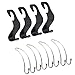 SENHAI 8 Pieces Car Seat Headrest Hooks, 4pcs Multi-Function Stainless Steel Back Front Seat Organizer + 4pcs Plastic Storage Hanger for Groceries Bag Handbag Purse Clothes