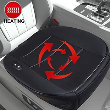 Big Hippo Heated Seat Cushion- 12V Car 24V Truck Seat Heater Heating Seat Cushion Cover Pad Mat for Car,Home,Office Chair Use (Black)