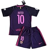 Messi #10 FC Barcelona Away 2016-2017 Jersey with Shorts for Kids