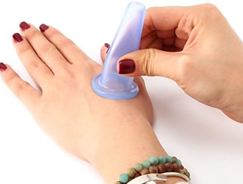 CLKJYF 5pcs Silicone Face Eye Cupping Jar Facial Massage Cups with Cleansing Brush