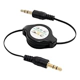 Protronix Retractable Auxiliary Audio Cable for iPhone, Samsung Galaxy, HTC Evo, and MP3 Players 3.5MM