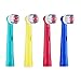 Kids Brush Heads Compatible with Oral-B Power Toothbrush, Red, Blue, Yellow & Teal Colors - Pack of 4
