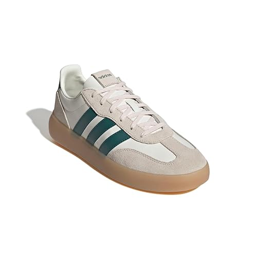 adidas Men's Barreda Decode Sneaker, Off White/Collegiate Green/Wonder White, 4