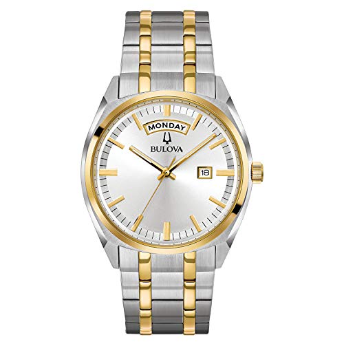 Bulova Men's 'Classic' Quartz Stainless Steel Casual Watch, Color:Two Tone (Model: 98C127)