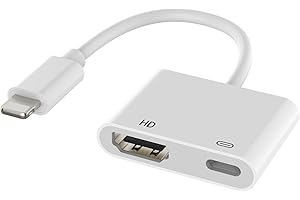 AIRSKY [Mfi Certified Lightning to HDMI Adapter, Plug&Play, no Power Needed; Lightning to Digital AV Adapter 1080P Sync Screen; Compatible with iPhone/iPad to TV
