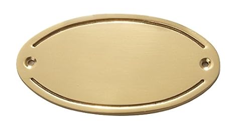 EDEL DESIGN OVAL MIT UMRANDUNG MASSIV MESSING TÜRSCHILD 10,5 x 0,5 x 5,4 cm inkl. Gravur