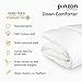 Amazon Brand – Pinzon Heavyweight Shed-Resistant White Down Comforter Blanket, King