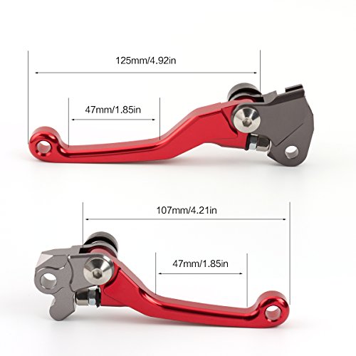 FXCNC CNC Aluminum Dirt Bike Pivot Brake Clutch Lever Set fit for HONDA CRF230F 2003-2009