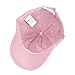 DALIX Unisex Youth Childrens Cotton Cap Adjustable Plain Hat - Unstructured (Pink)
