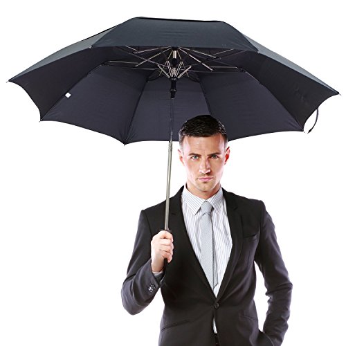 Lejorain sturdy folding golf umbrella for men and auto …