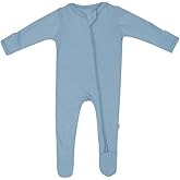 KYTE BABY Unisex Zipper Closure Footies, Rayon Made From Bamboo, 0-24 Months