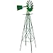 LEGENDARY-YES 8 Feet Ornamental Garden Windmill, Green and Yellow