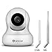 HD Home Security Camera, Wireless WiFi Camera with an Additional 5db Powerful Antenna for Home Monitor, Pan/Tilt Control, 4X Digital Zoom, Night Vision-White