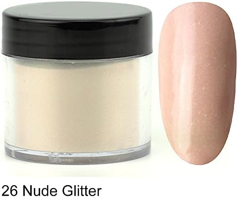 NMKL Nail Dip Powder Professional Manicure Tools, Natural Dry, No Nail Lamp Curing, 1 oz (Nude Glitter)