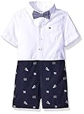 Tommy Hilfiger Baby Boys' Banner Romper, TH Swim Navy, 24 Months