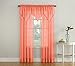 No. 918 Erica Crushed Sheer Voile Ascot Beaded Curtain Valance, 51