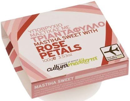 MASTIHATaffy Sweet with Rose Petals 100 gr - Chios Mastic