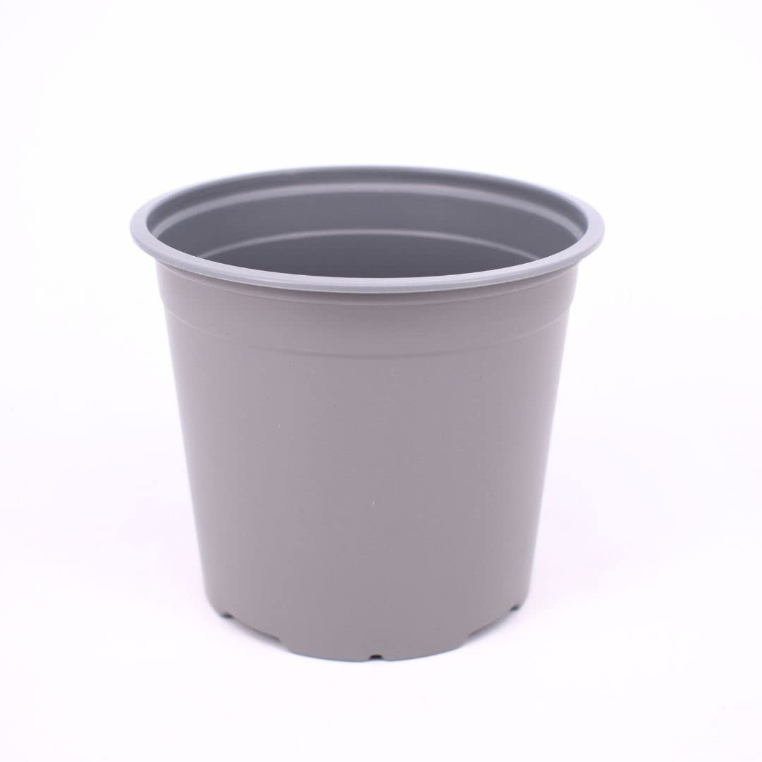Nutley's 13cm 1 Litre Grey/Round Plastic Plant Pot (Pack of 10)