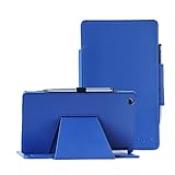 Lenovo TAB3 8 Case, 2016 Lenovo TAB3 A8 8 inch Tablet Model #TB3-850F Slim Folio Stand Protection Case by i-UniK with Bonus Stylus (Blue)
