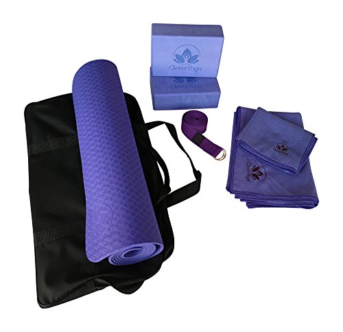 Complete Yoga Kit For Beginners - Everything You Need To Get Started - 7-Piece Equipment Set Incl. Yoga Exercise Mat, Yoga Blocks, Yoga Strap, Yoga Towel Set And Carry Case - Perfect Gift For Yogis