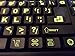 Multimedia Keyboard Stickers with Fluorescent Inlays Plus USB Light. Extra Large Symbols. Inlays (Not Printed). Will Not Wear or Fade. U.S. English Laptop & PC