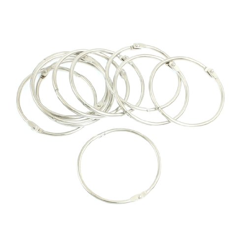 uxcell® 10 Pcs Silver Tone Metal 2.2