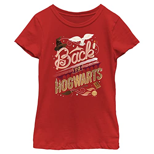 Harry Potter Girl's Back to Hogwarts T-Shirt, Red, Medium