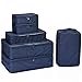 JJ POWER Travel Packing Cubes, Luggage Organizers with Shoe Bag (Navy Blue)
