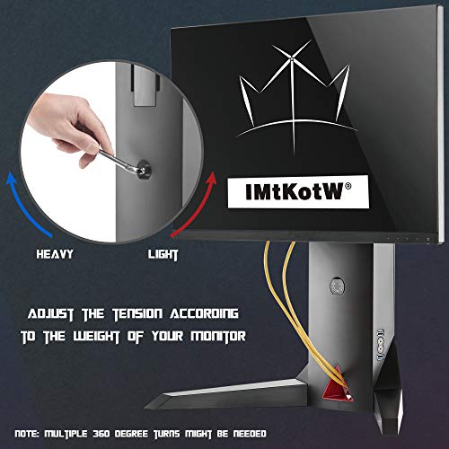 PC Monitor Mount Stand - Single Arm Gaming Monitor Free-Standing Mount for 13”~32” Computer Screen with Adjustable Tilt, Swivel, Rotation VESA 75 to 100mm Weight 4.4lbs to 17.6lbs with USB Port & Mult