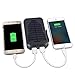 Foreverrise Solar Charger 15000mAh High Capacity Solar Panel Power Bank Portable Battery Pack Bright LED lights Dual USB Solar Battery Charger for Cell Phone,Tablet and othersUSB Devices(Black)