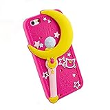 Jicheng Electronic for IPhone 6S Plus Case 3D Cute Unicorn Sailor Moon Giraffe Cartoon cat Silicone Back Cover Case for Apple IPhone 6 Plus/6S Plus-SAILOR MOON Rose Red