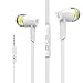 Mxstudio Stereo Sound Headphones Wired Earphones In-Ear Earphones with Volume Control Earbuds with Mic White