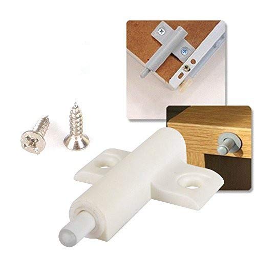[Ultra-long Life] 30x Dampers Soft Quiet Close White Kitchen Cabinet Door Drawer Closer Buffers + Screws Reduce Noise for Office/ Cupboards/ Drawers and Doors (White)
