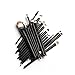 AMarkUp 20 Pcs Pro Makeup Brushes Set Powder Foundation Eyeshadow Eyeliner Cosmetic Brush (Black)