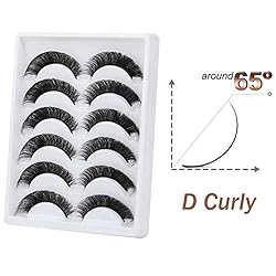 False Eyelashes Wispy Fuax Mink Lashes D Curl