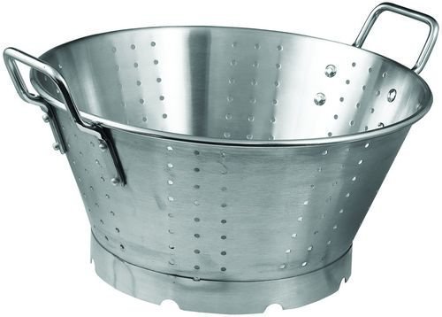 Winco SLO-16 Stainless Steel Premium Colander with Base, 16-Quart