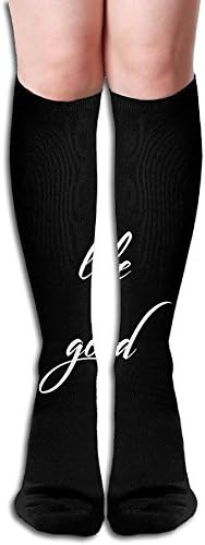 Stay Positive Life Good BlackRed Knee High Socks Compression Team Sport Socks For Men And Women