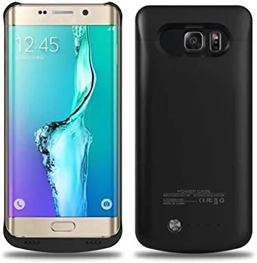 Cycer Samsung Galaxy S6 Edge Plus 4200mAh Battery Case Extended Battery Charging Case External Battery Charger Case Backup Power Bank Rechargeable Power Case with Kickstand Black