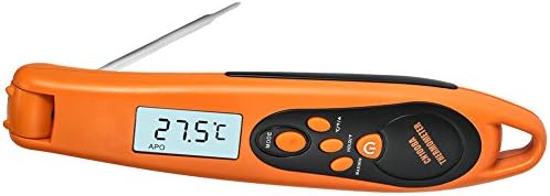 EAAGD Digital Food Cooking Thermometer Instant Read Meat Thermometer - Foldable Probe Design with Temperature Alarm for Kitchen BBQ Grill Smoker Liquids Candy Baking