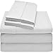 Premium 1800 Ultra-Soft Microfiber Collection Split King Sheet Set, Hypoallergenic, Easy Care, Wrinkle Resistant, Deep Pocket (Split King, White)