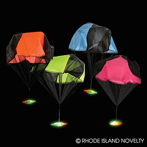 Flashing Light Up LED UFO Parachute Toys