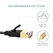 UGREEN Cat 7 Ethernet Cable Cat7 High Speed Flat Gigabit RJ45 LAN Cable 10Gbps Shielded Internet Network Patch Cord Compatible for Gaming PS5 PS4 PS3 Xbox PC Laptop Modem Router Computer 3FT 2 Pack