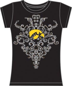 Iowa Hawkeyes Ladies' Nailhead Tee / T-Shirt (Small)